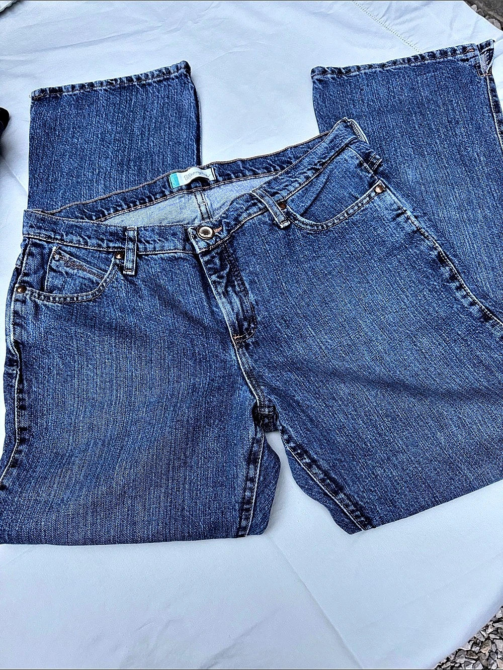 Wrangler cowgirl cut Bootcut Jeans in Blue Waist 11/12
